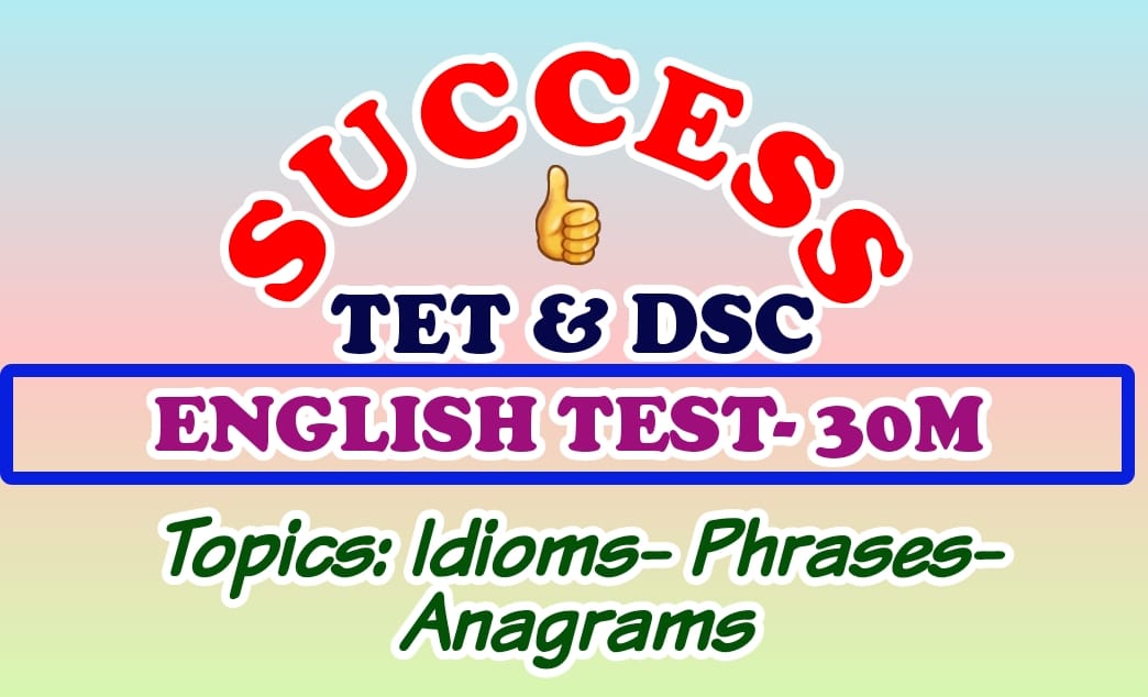 AP TET & DSC ONLINE TEST-6 LANGUAGE-II ENGLISH DAY-6