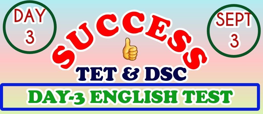 AP TET & DSC ONLINE TEST LANGUAGE-II ENGLISH DAY-3